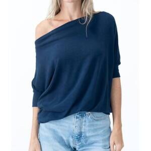 NEW SIX/FIFTY short sleeve anywhere top in navy